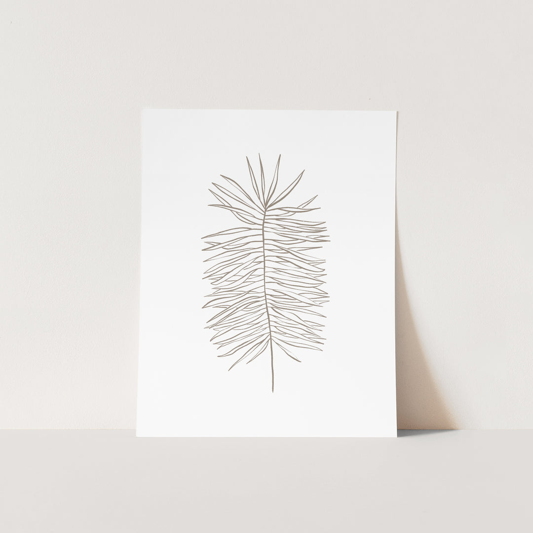 Palm Frond Line Drawing  - Art Print or Canvas - Jetty Home