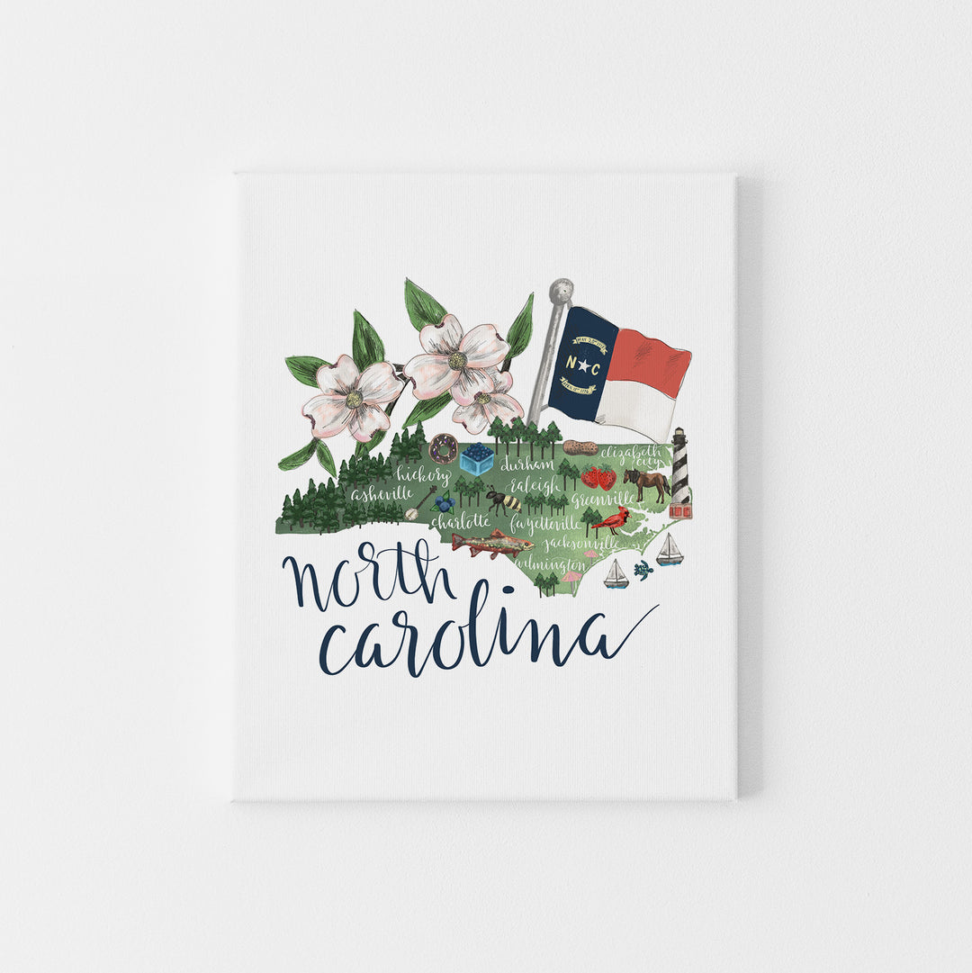 North Carolina  - Art Print or Canvas - Jetty Home