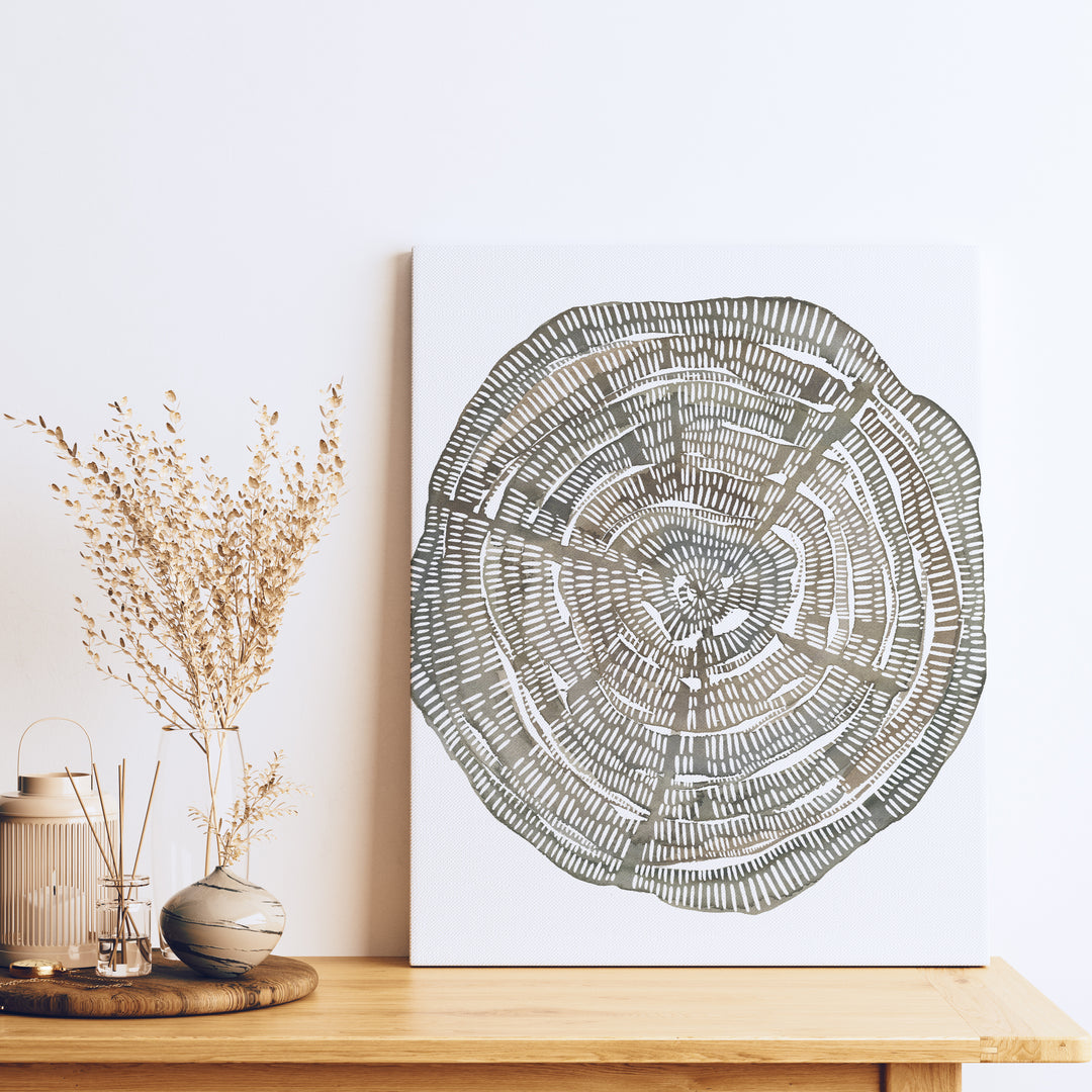 Tree Ring Watercolor, No. 2  - Art Print or Canvas - Jetty Home