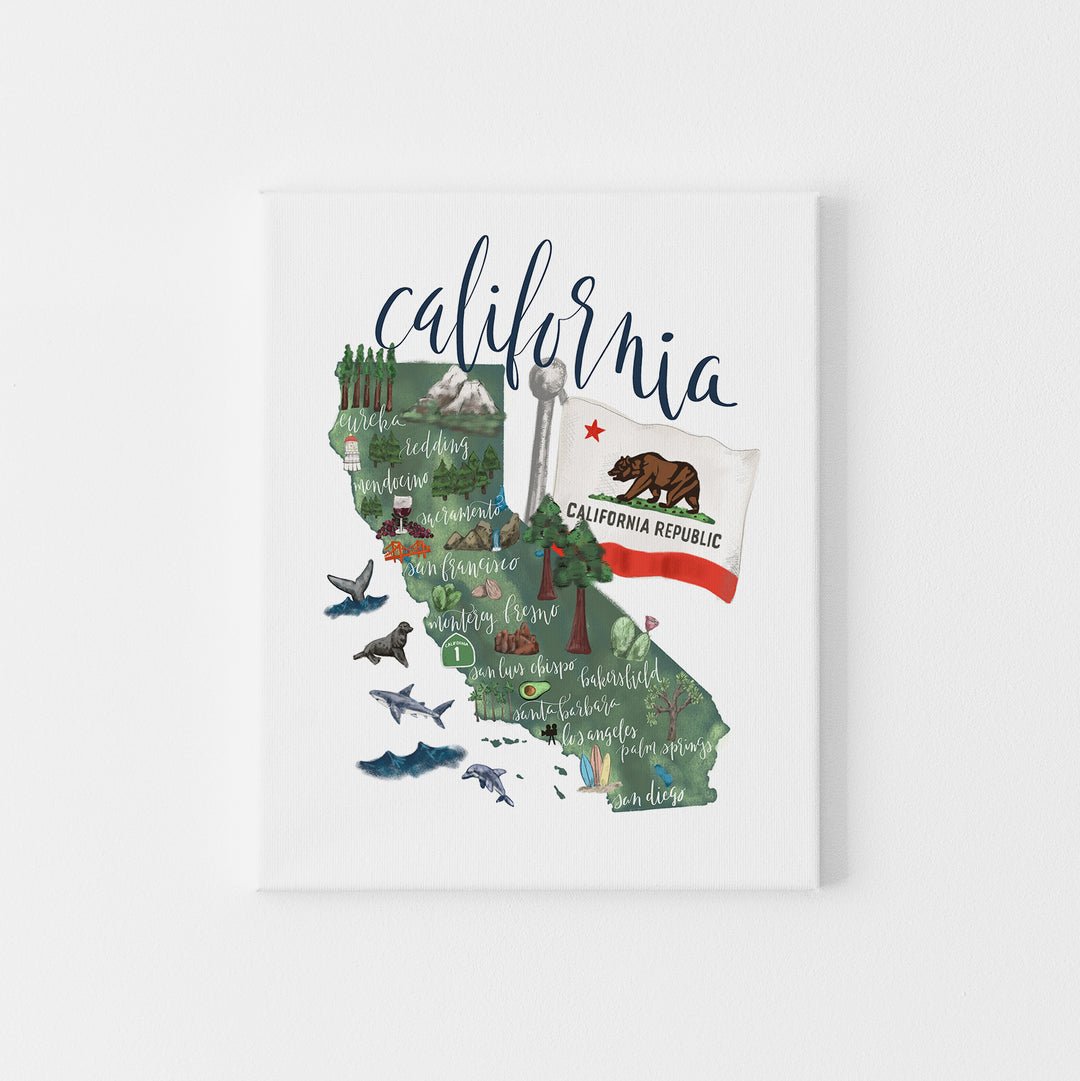 California  - Art Print or Canvas - Jetty Home