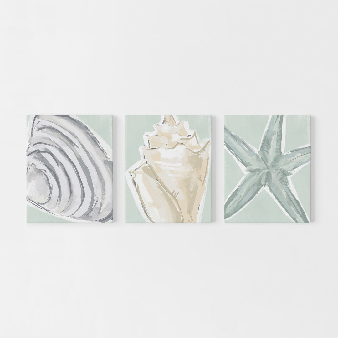 Coastal Finds Triptych - Set of 3
