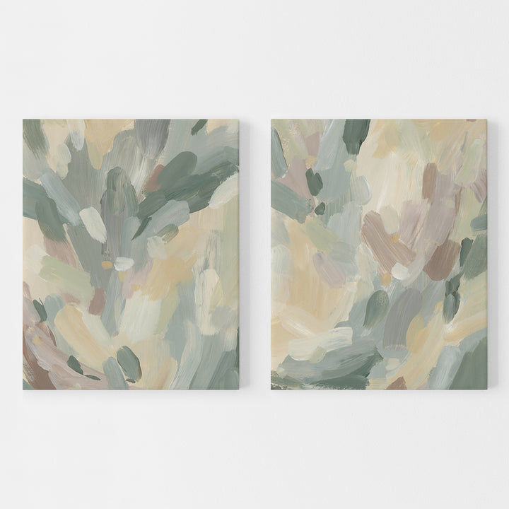 Pastoral Abstract Diptych - Set of 2