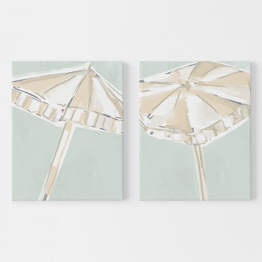 Summer Umbrellas Diptych - Set of 2