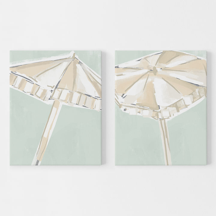 Summer Umbrellas Diptych - Set of 2