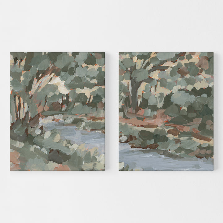 The Woodland Stream Diptych - Set of 2