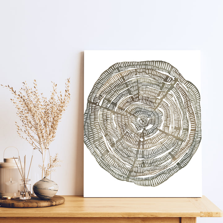 Tree Ring Watercolor, No. 2 - Jetty Home