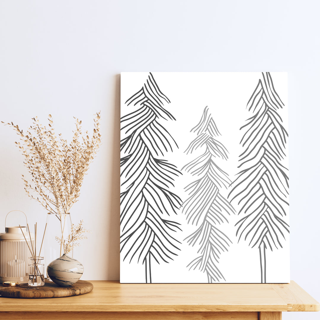 Simple Line Pine Trees, No. 2