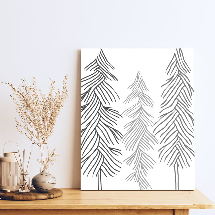 Simple Line Pine Trees, No. 2
