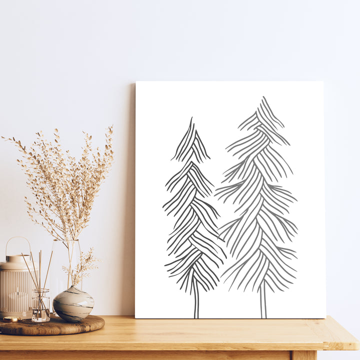 Simple Line Pine Trees, No. 1 - Jetty Home