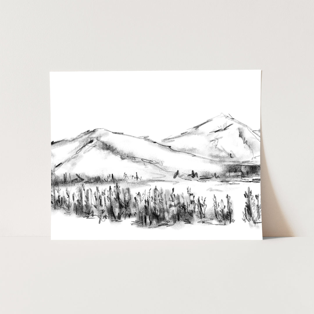 Mountain Landscape Sketch - Jetty Home