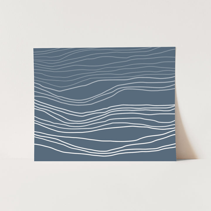 Dark Minimalist Abstract Waves - Jetty Home