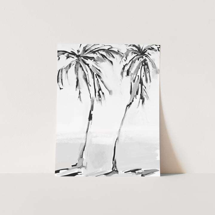 Black & White Leaning Palms