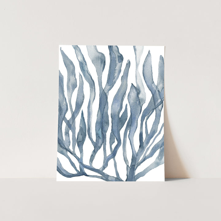 Blue Watercolor Seaweed Painting No. 1 - Jetty Home