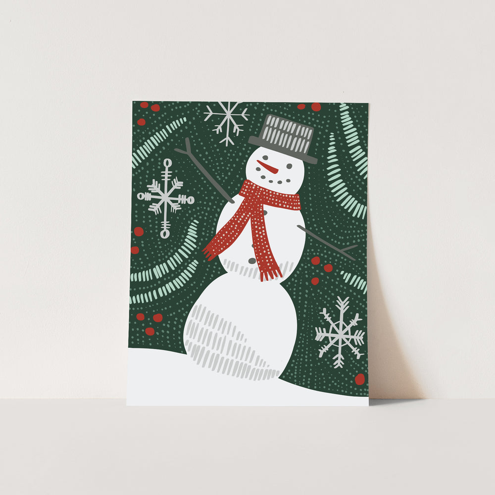 Folk Winter Snowman - Jetty Home