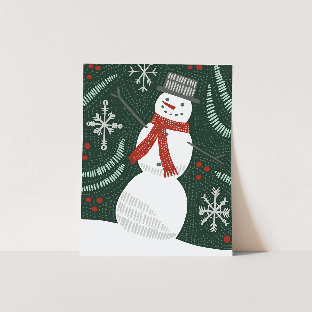 Folk Winter Snowman - Jetty Home