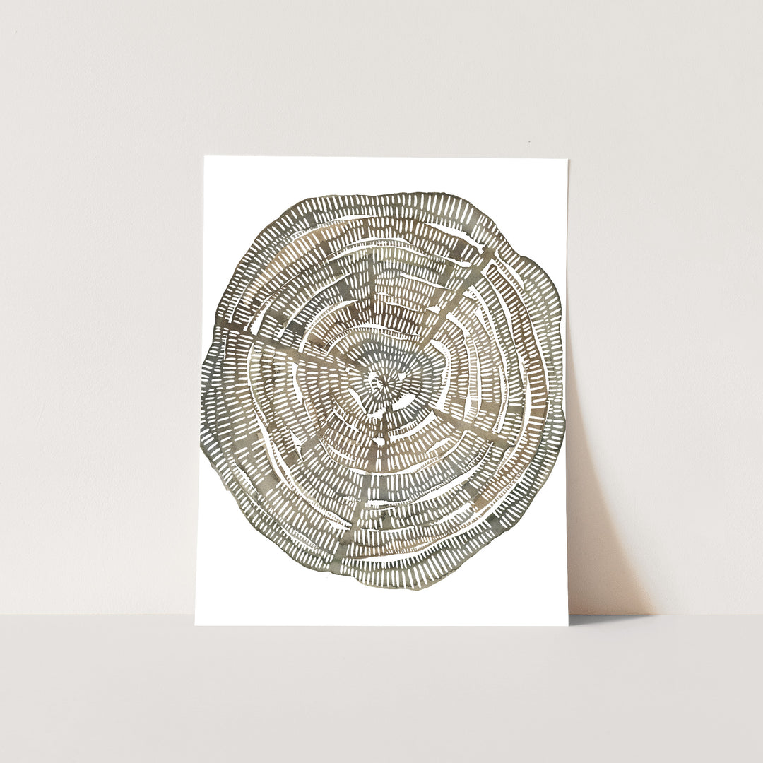 Tree Ring Watercolor, No. 2 - Jetty Home