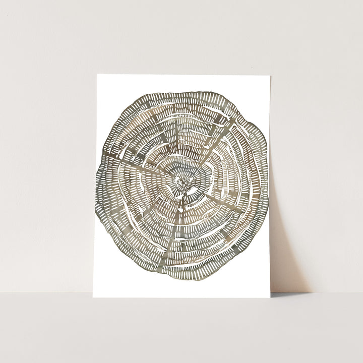Tree Ring Watercolor, No. 2 - Jetty Home