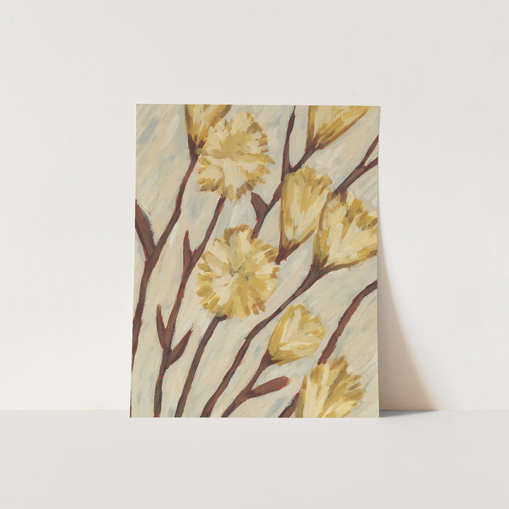 Neutral Poppy Flower  - Art Print or Canvas
