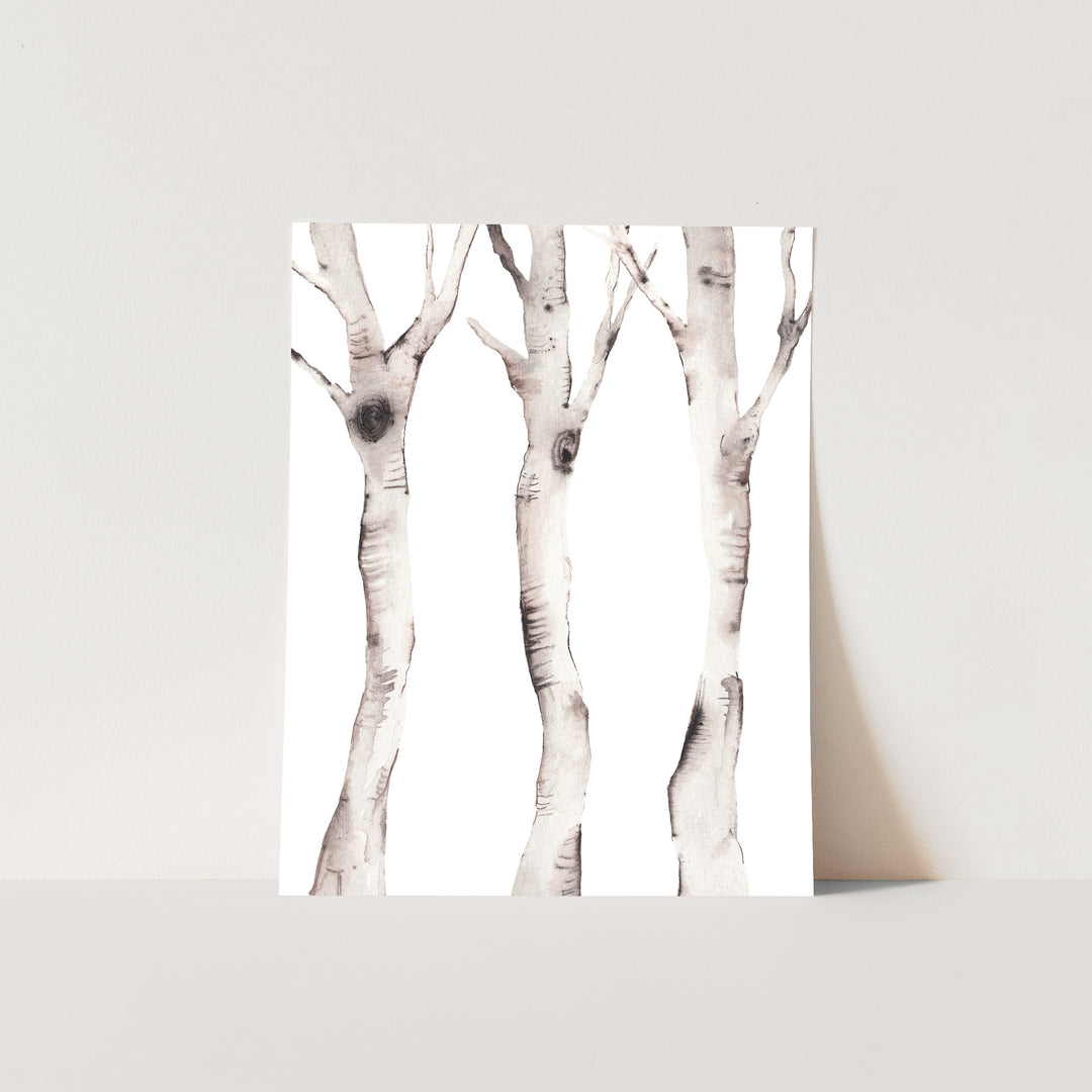 Watercolor Aspen Birch Tree - Jetty Home