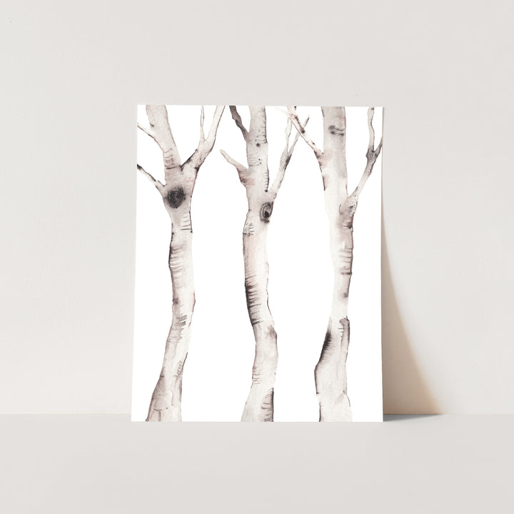Watercolor Aspen Birch Tree - Jetty Home