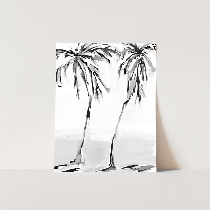 Black & White Leaning Palms - Jetty Home