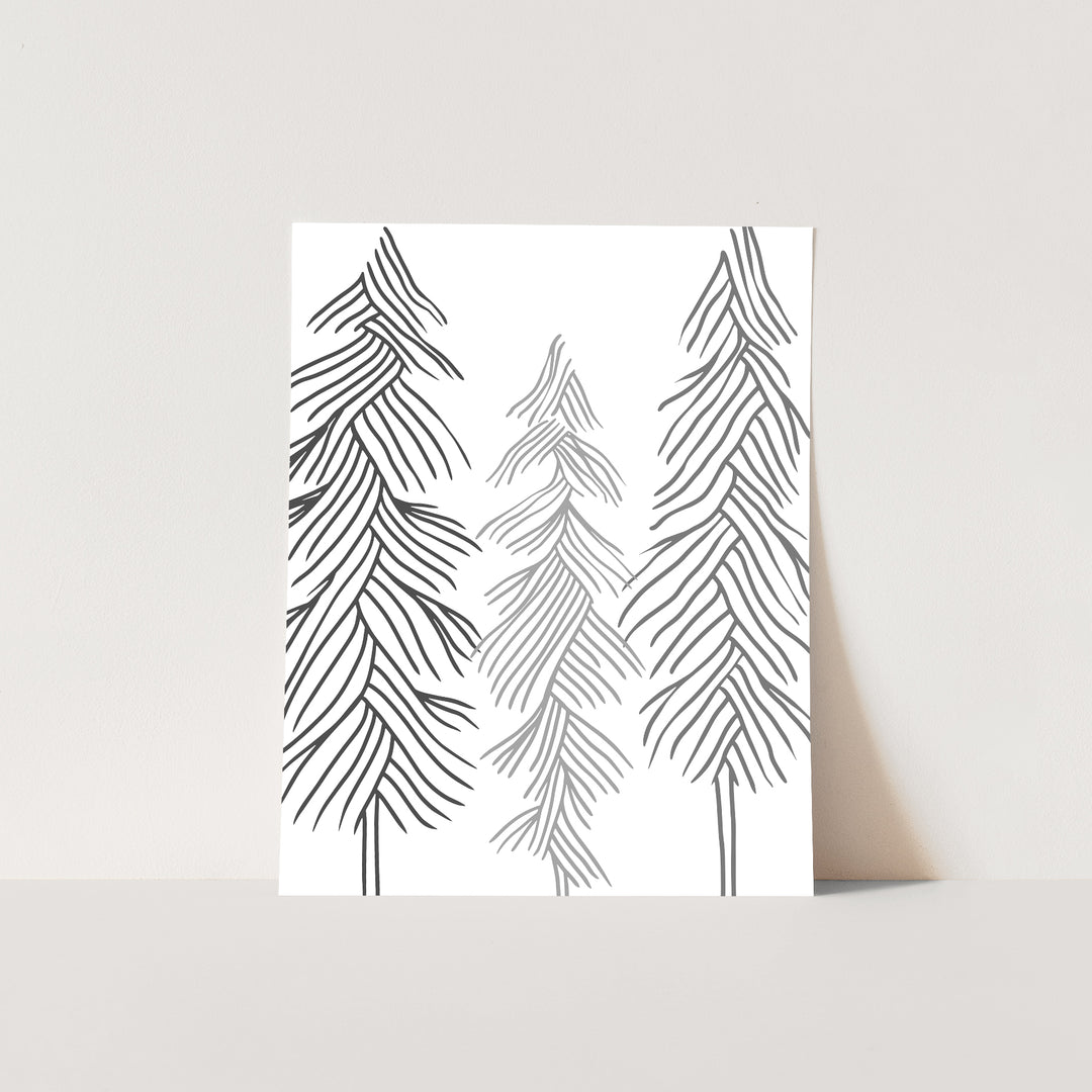Simple Line Pine Trees, No. 2