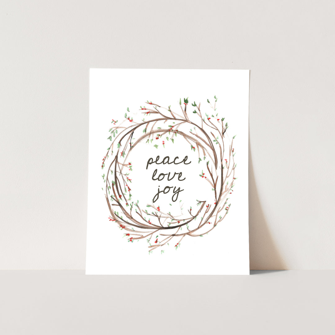 Peace Love Joy Wreath - Jetty Home