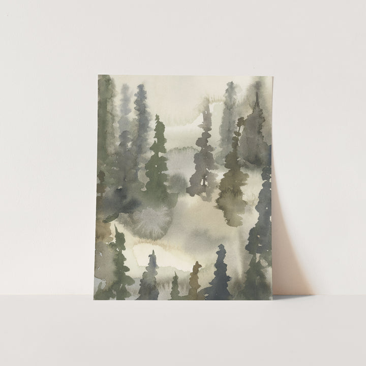 Forest Watercolor Landscape, No. 2  - Art Print or Canvas