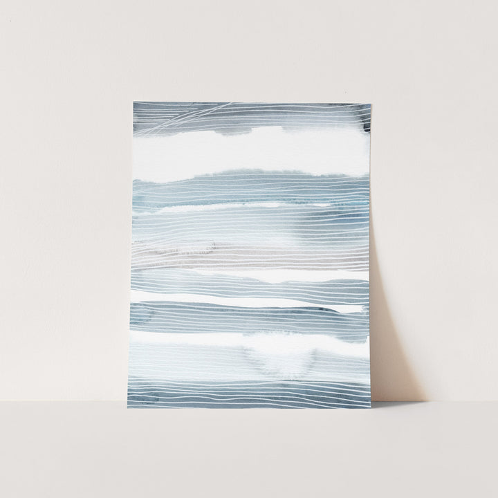 Blue and White Coastal Watercolor  - Art Print or Canvas - Jetty Home