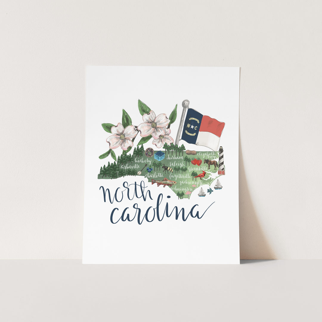 North Carolina  - Art Print or Canvas - Jetty Home
