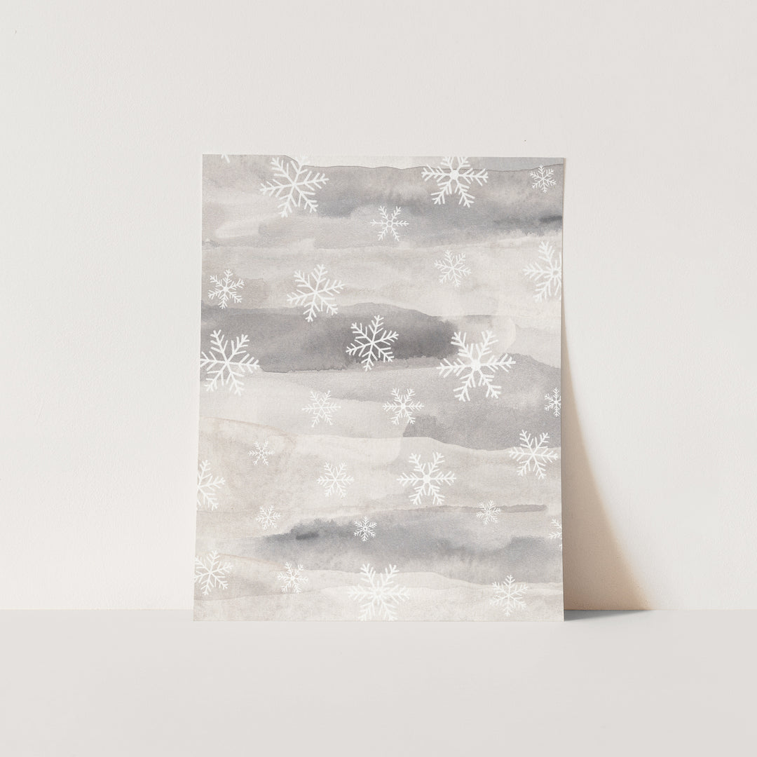 Snowflake Watercolor  - Art Print or Canvas - Jetty Home