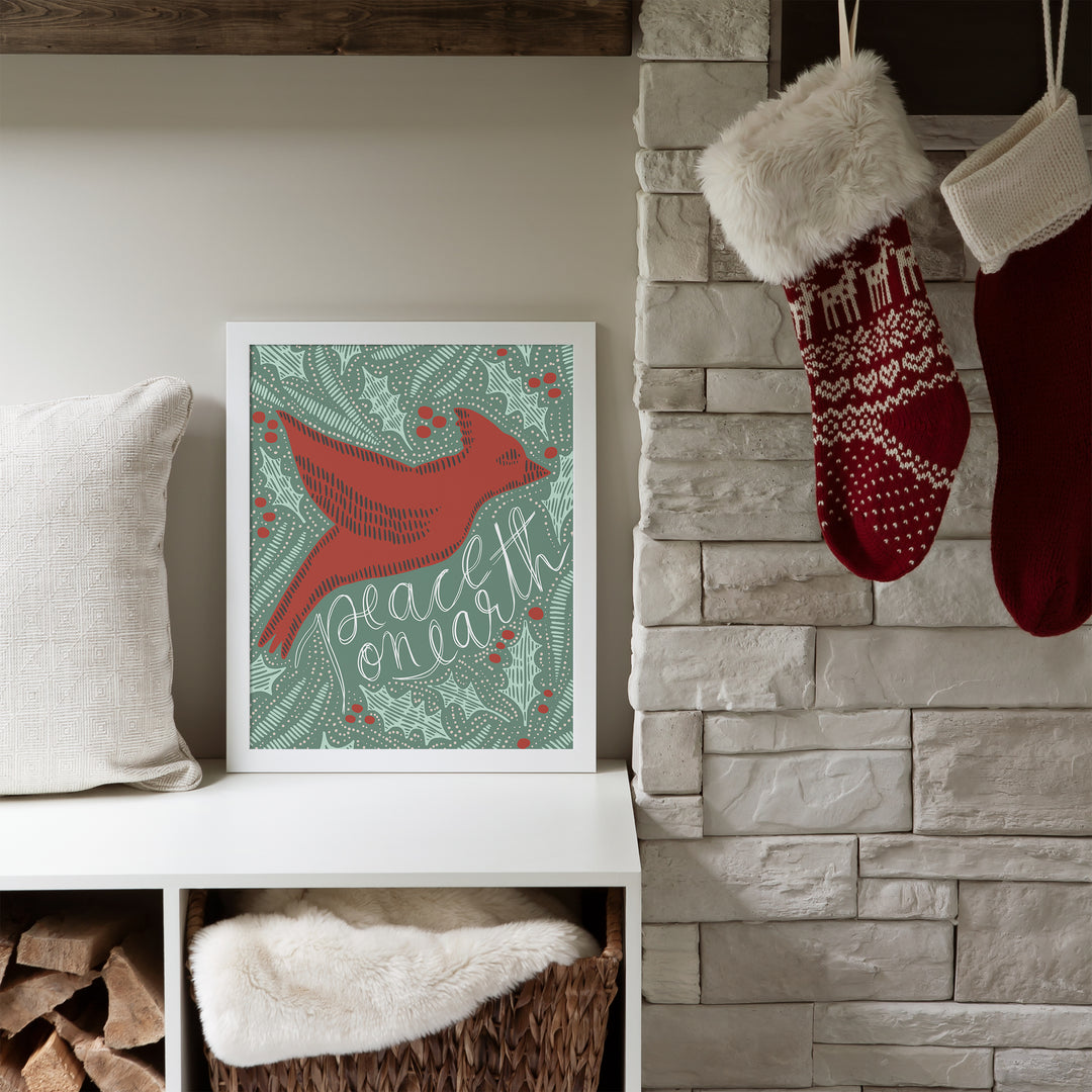Nordic Peace on Earth Dove  - Art Print or Canvas - Jetty Home