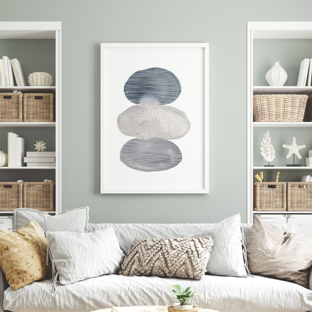 Ocean Patterned Circles  - Art Print or Canvas - Jetty Home