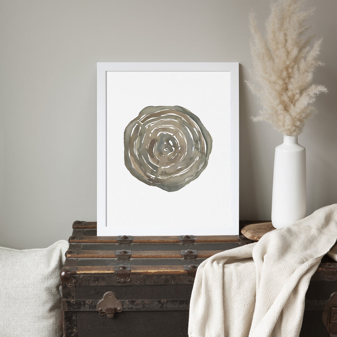 Watercolor Tree Growth Rings