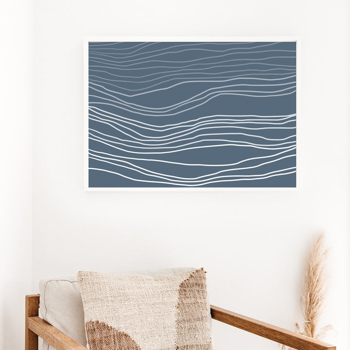 Dark Minimalist Abstract Waves - Jetty Home