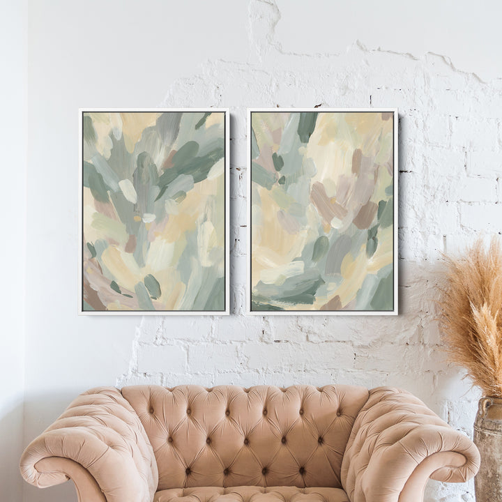 Pastoral Abstract Diptych - Set of 2