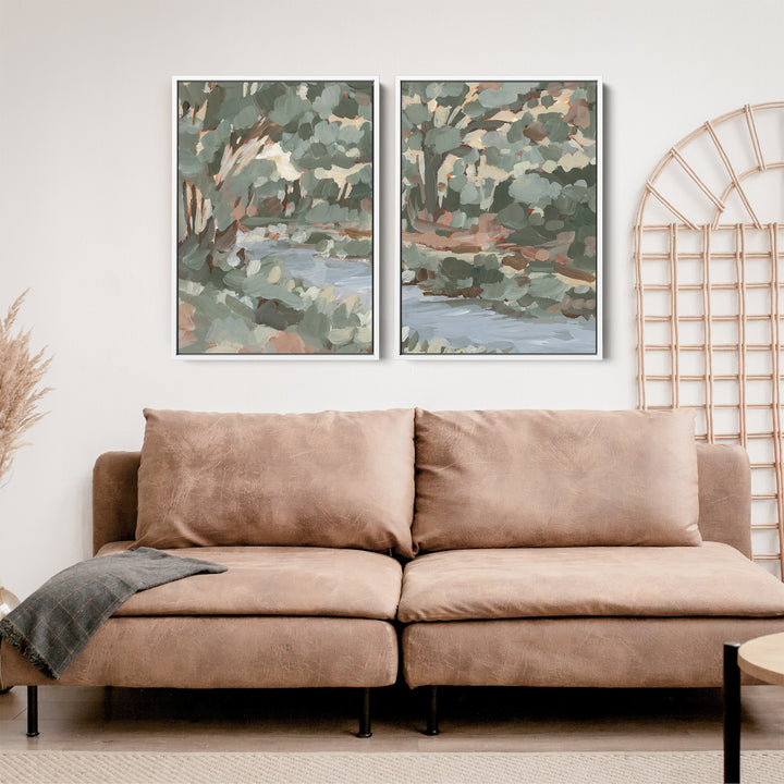 The Woodland Stream Diptych - Set of 2