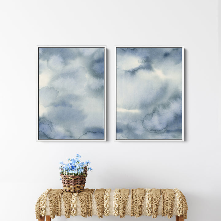 Hazed Tide Diptych - Set of 2