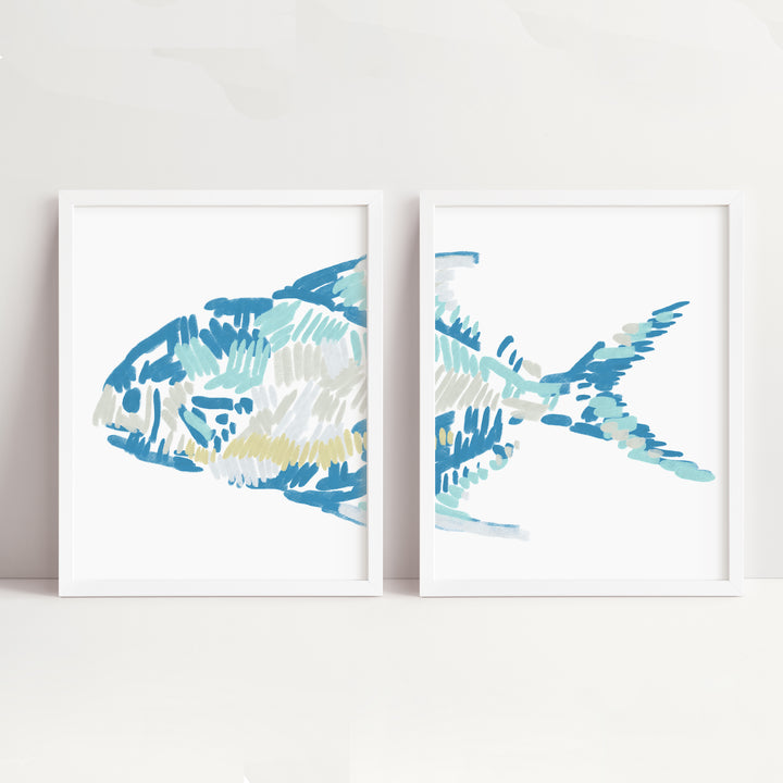 The Permit Fish Diptych - Set of 2