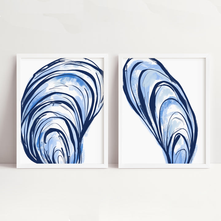 Blue Seashells Diptych - Set of 2 - Jetty Home