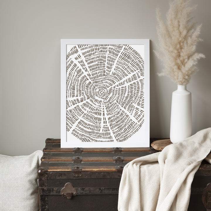 Modern Tree Ring Drawing