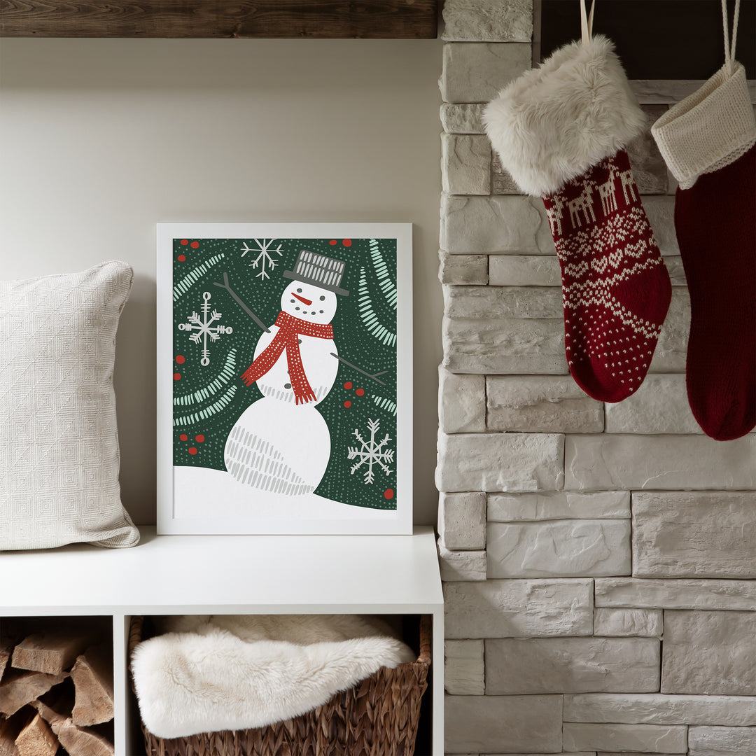 Folk Winter Snowman - Jetty Home