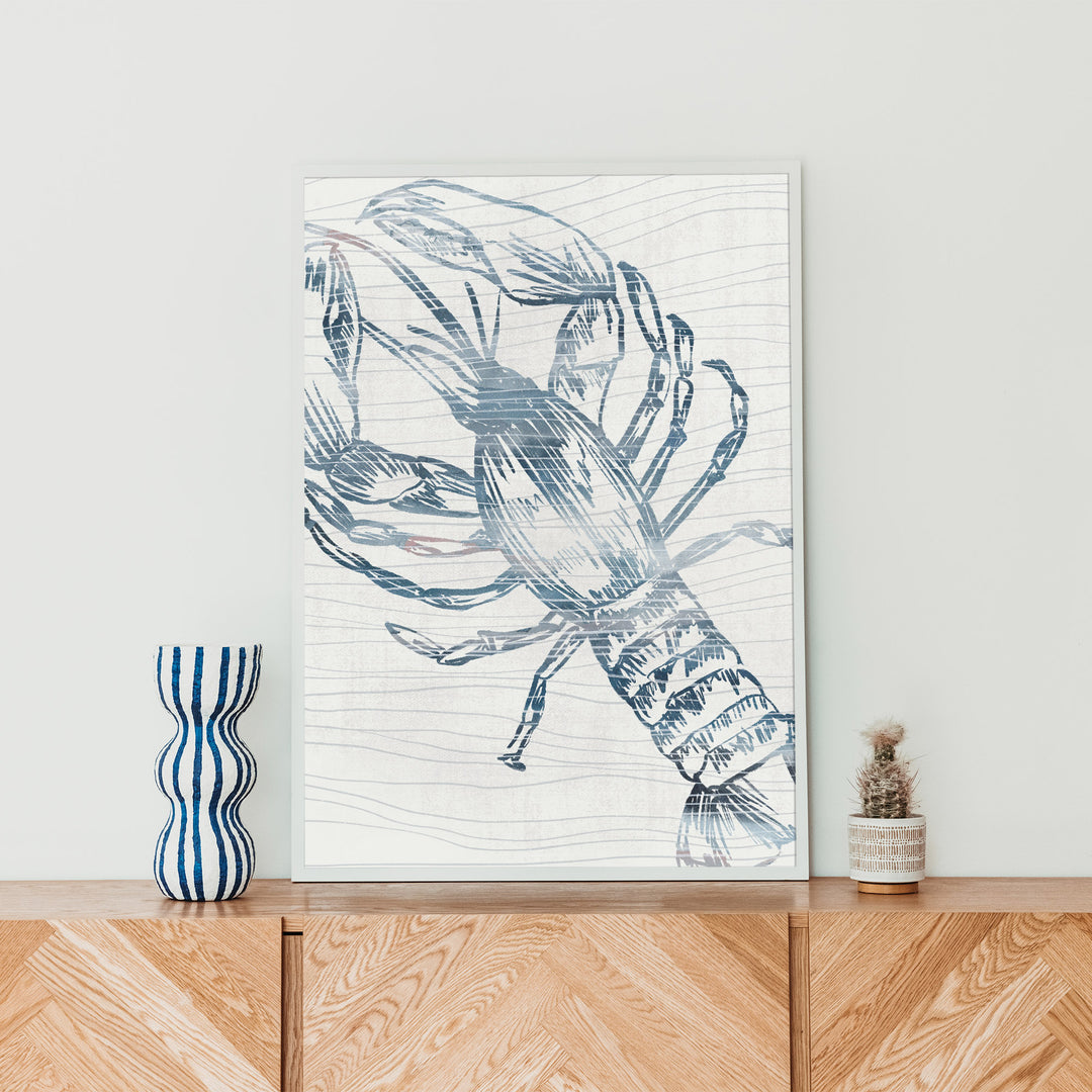 Nautical Lobster Watercolor  - Art Print or Canvas - Jetty Home