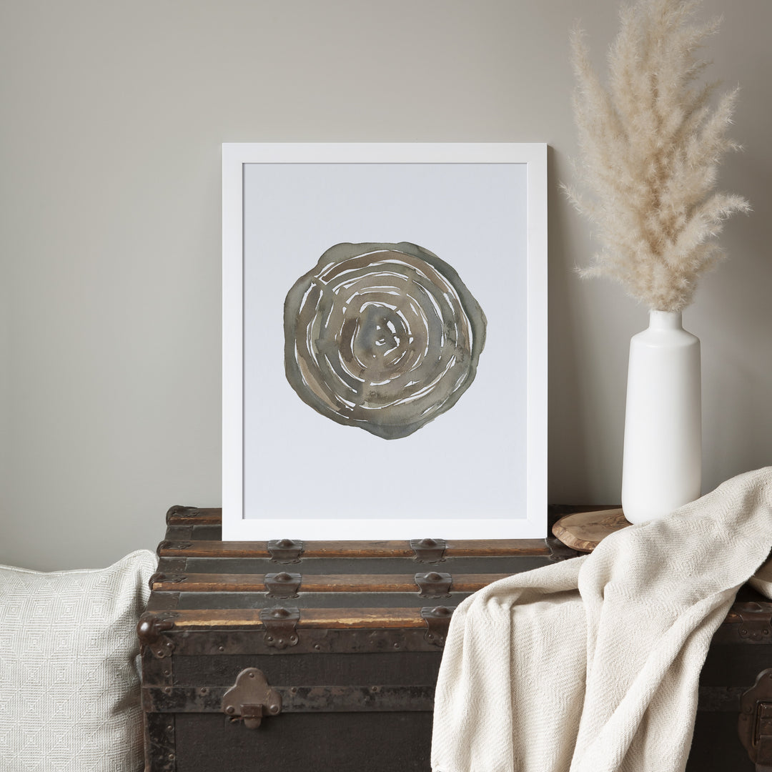 Watercolor Tree Growth Rings  - Art Print or Canvas - Jetty Home