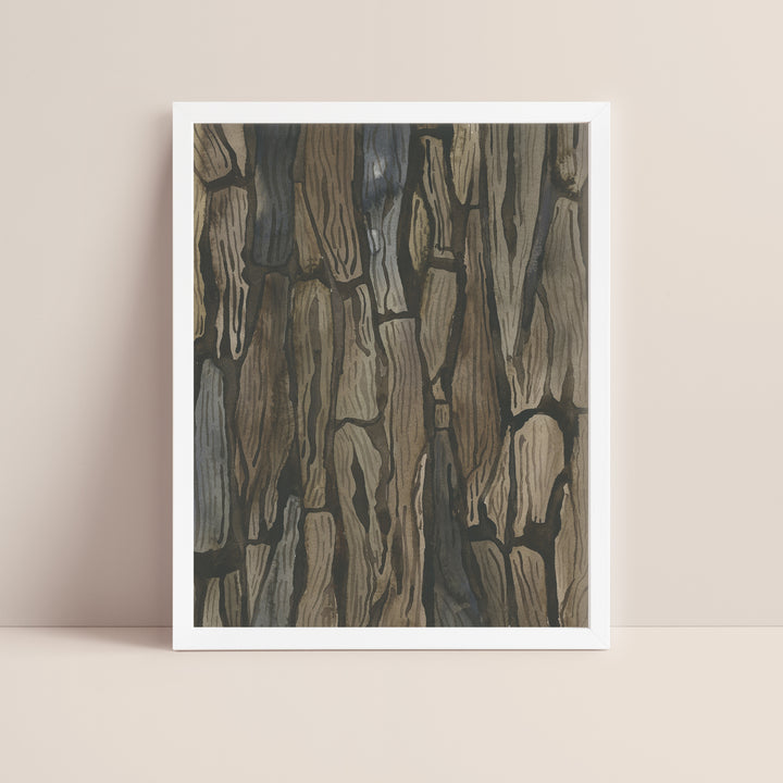 Watercolor Tree Bark  - Art Print or Canvas - Jetty Home