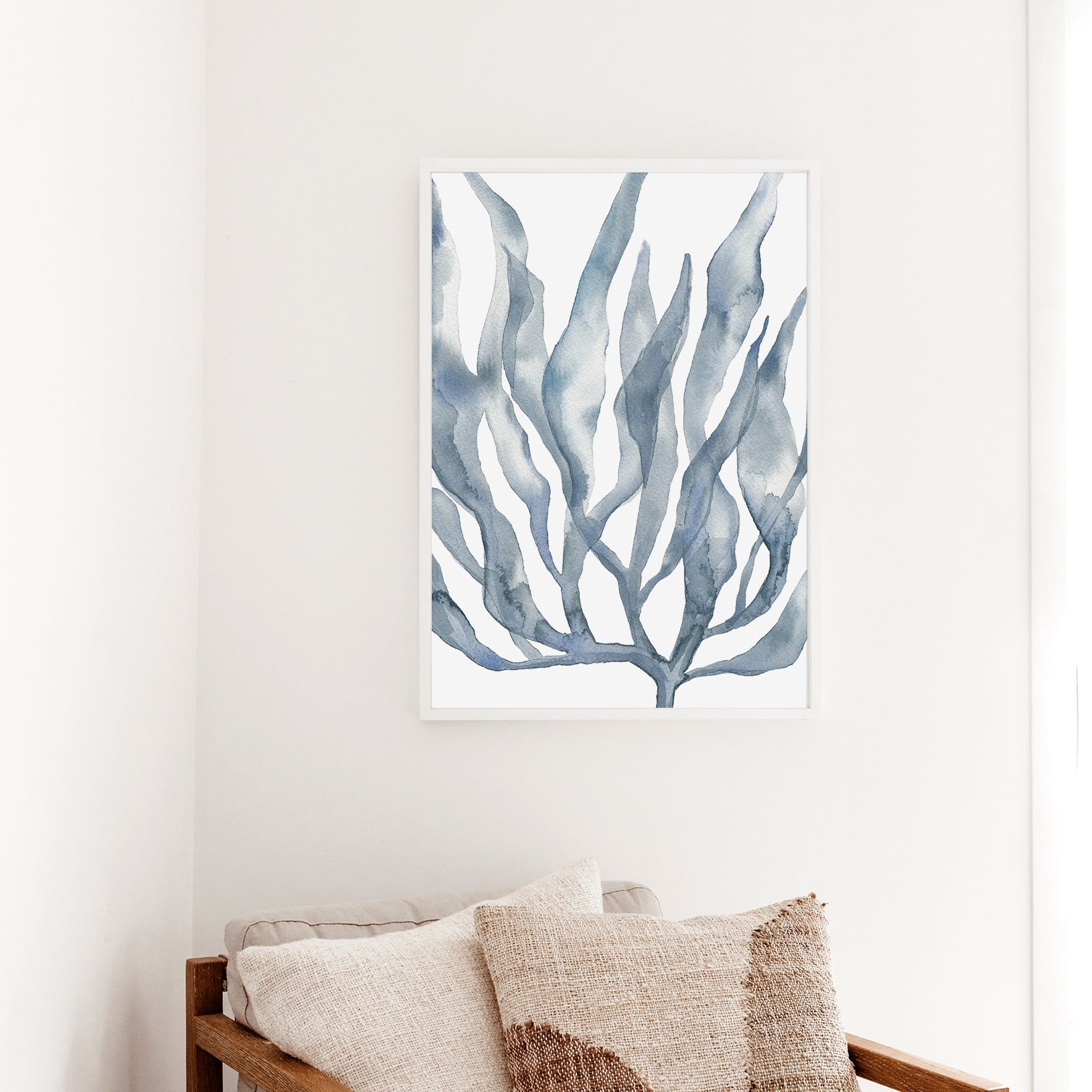 Blue Watercolor Seaweed Painting No. 2 | Jetty Home