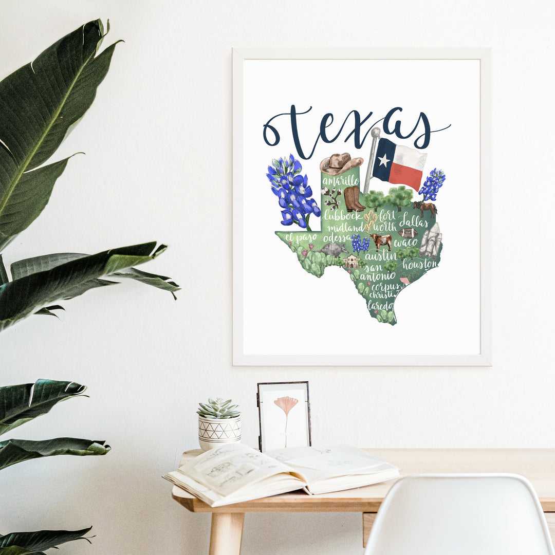 Texas  - Art Print or Canvas - Jetty Home