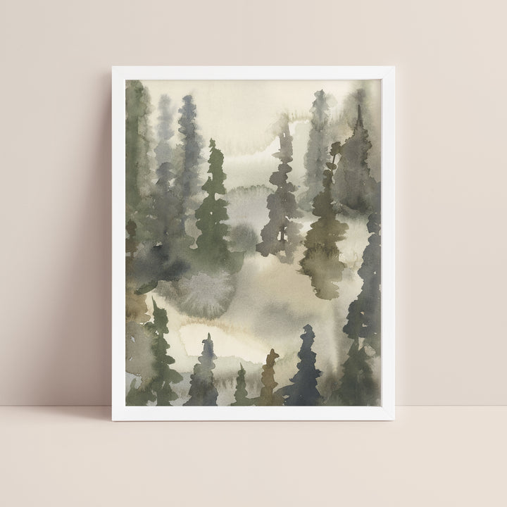 Forest Watercolor Landscape, No. 2  - Art Print or Canvas - Jetty Home