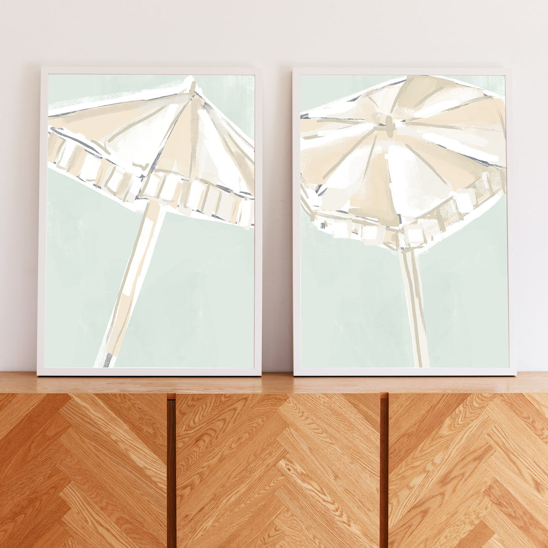 Summer Umbrellas Diptych - Set of 2
