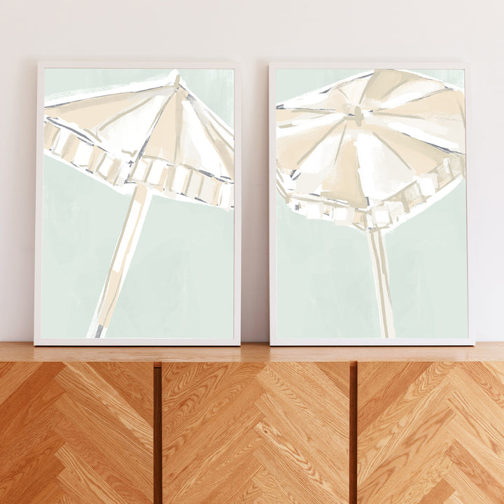 Summer Umbrellas Diptych - Set of 2